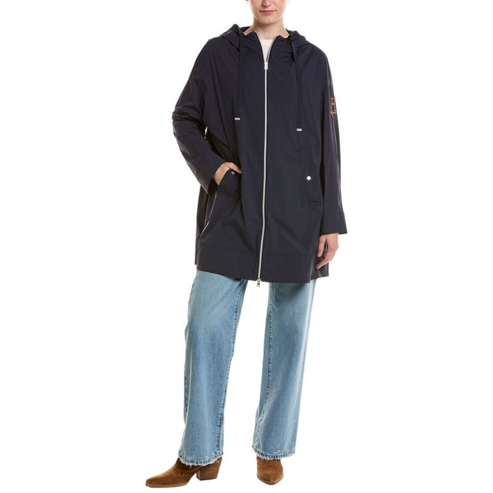 Herno Womens  Waterproof Hooded Jacket, Blue